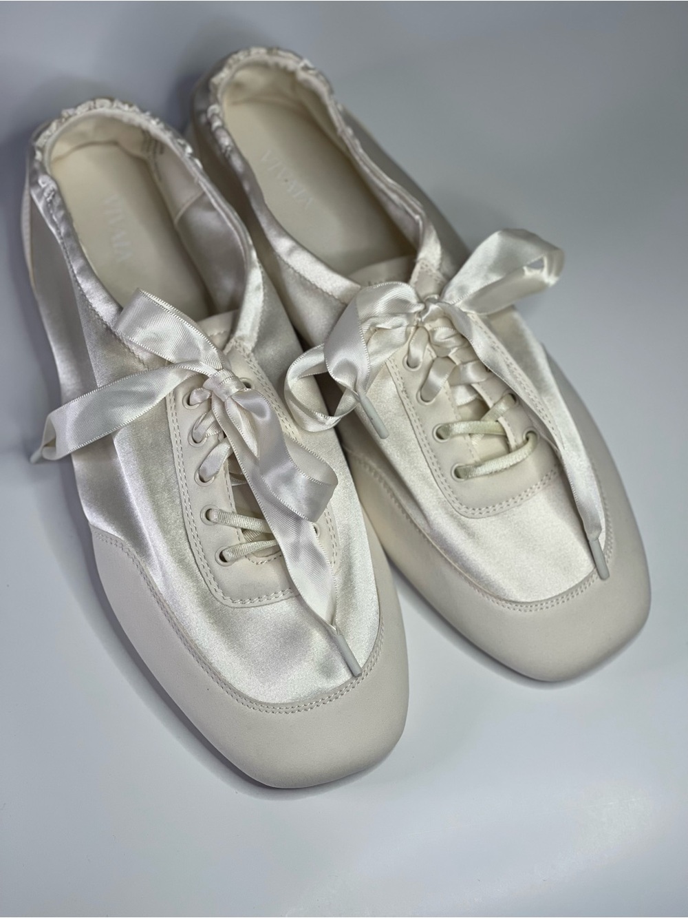 VIVAIA Women's Cristina Square-Toe Sneakers in Ivory - Picture 7 of 9